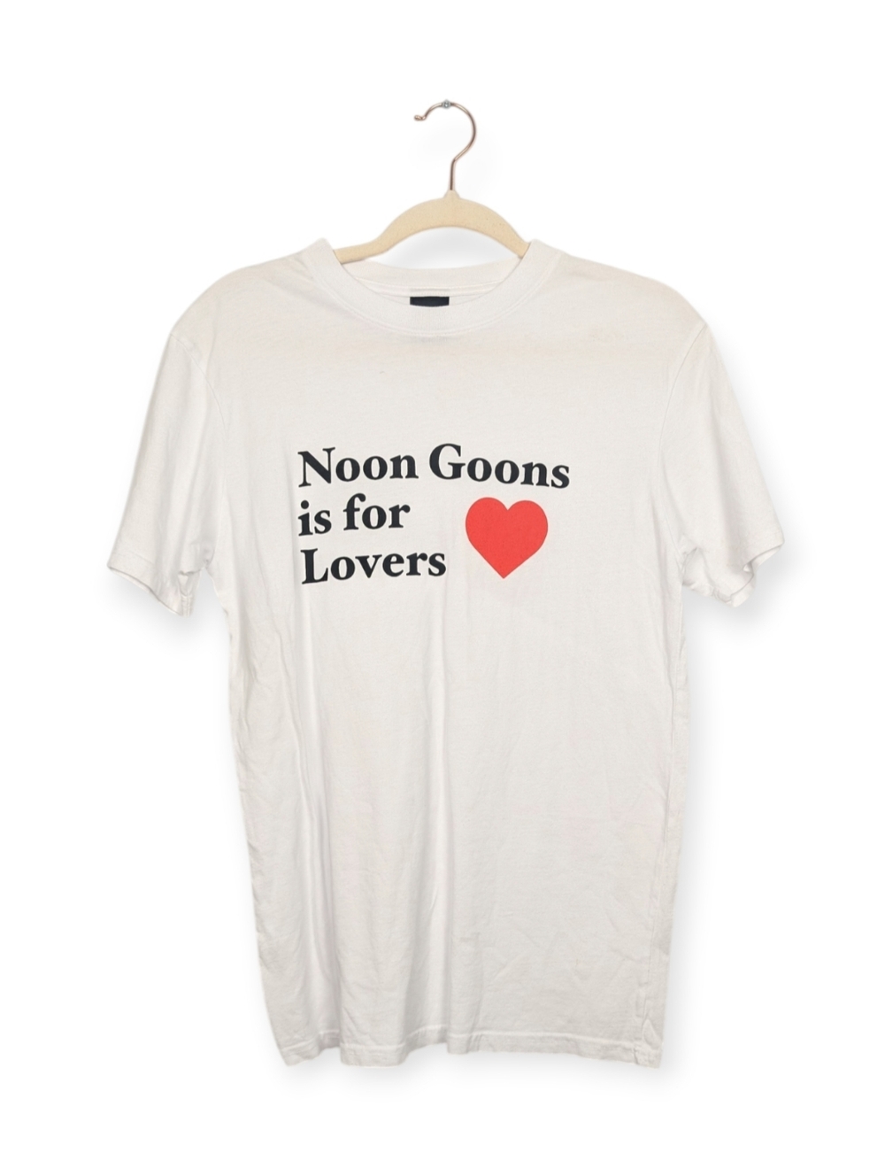 Noon Goons is for Lovers Tee S White Graphic Short Sleeve Streetwear Casual